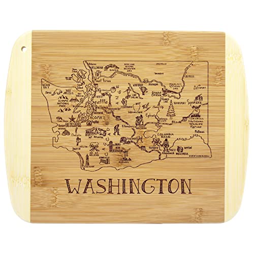 Totally Bamboo A Slice of Life Washington State Serving and Cutting Board, 11' x 8.75'