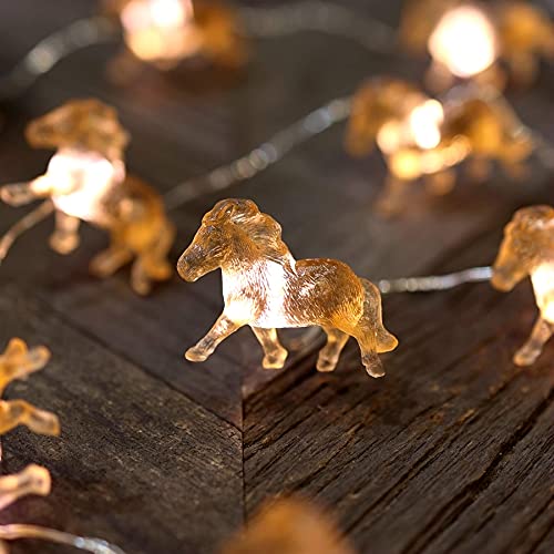 Fairy Pony String Lights Unique Decorative Lights Horse Gifts for Girls Cute Lights 20LEDs 8ft Battery Operated for Birthday Horse Lover Xmas Thanksgiving Decor