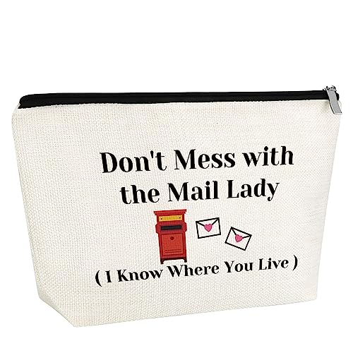 Gfhzdmf Mail Carrier Gifts Appreciation Makeup Bag Post Office Gift Postal Worker Cosmetic Bag Thank You Gift For Women Pouch Birthday Thanksgiving Retirement Gift For Mail Carrier Travel Pouch