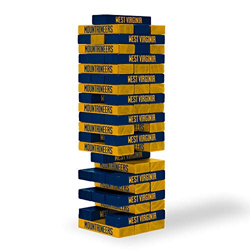 Wild Sports NCAA West Virginia Mountaineers Table Top Stackers 3' x 1' x .5', Team Color