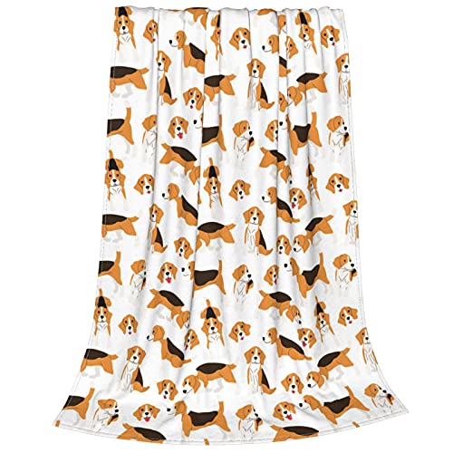 srufqsi Beagle Dog Throw Blanket Fleece Flannel Blankets Couch Sofa Bed Blanket for Kids Teen Adults