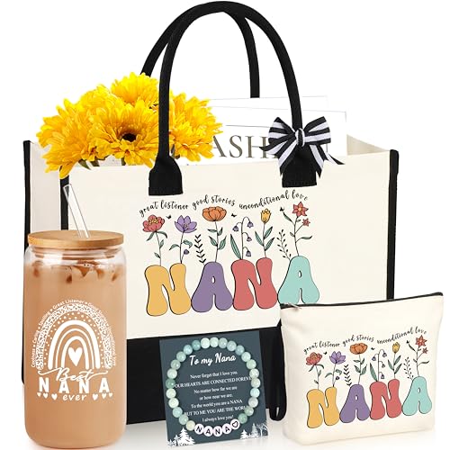 DOGMEM Nana Gifts Set for Grandma, Birthday Gifts for Nana from Granddaughter Grandson Grandchildren Grandkids Nana Gifts Basket Best Grandma Gifts Set Mothers Day Christmas Gifts for Nana