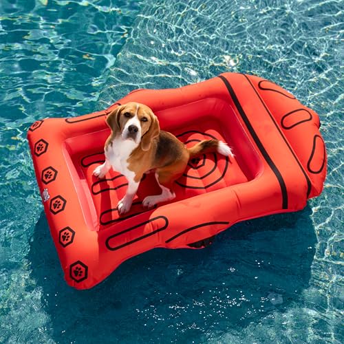 BigMouth Inc. Pool Float for Dogs, Durable Inflatable Vinyl Raft for Small to Medium Sized Dogs - Fire Hydrant