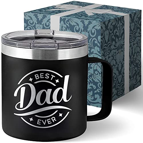 Best Dad Ever Gifts for Dad from Daughter Dad Mug Dad Tumbler Dads Gifts for Christmas Drinking Cup - Dad Birthday Gift Dad Presents - Father Birthday Gift 14oz Stainless Steel Tumbler with Lid