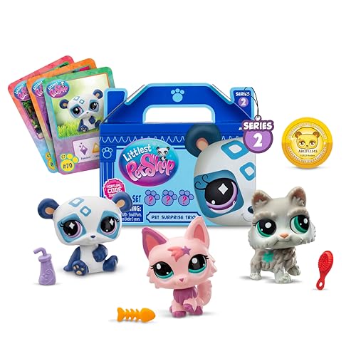 Littlest Pet Shop - Pet Surprise Three Pack - Series 2 - LPS Gen 7, Authentic Mystery Figures, Surprise Collectible Kidult Toy, Girls, Boys, Kids, Tweens Ages 4+