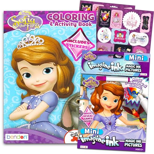 Disney Sofia the First Activity Set - Bundle with Sofia the First Coloring Activity Book and Imagine Ink Mess-Free Book