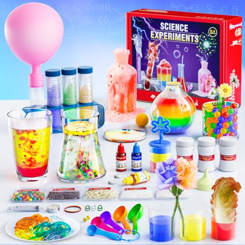 50 Lab Experiments Science Kit for Kids, STEM Activities Educational Scientist Toys Gifts for Age 6-12 Year Old Boys Girls, Chemistry and Physics Set Toys Educational Learning Set