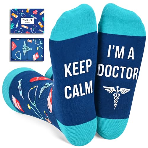 Zmart Funny Doctor Gifts for Men Women - Doctor Graduation Gifts Retirement Gifts for Doctors Doctor Day Gifts, Doctor Socks Dr Socks Psychology Socks