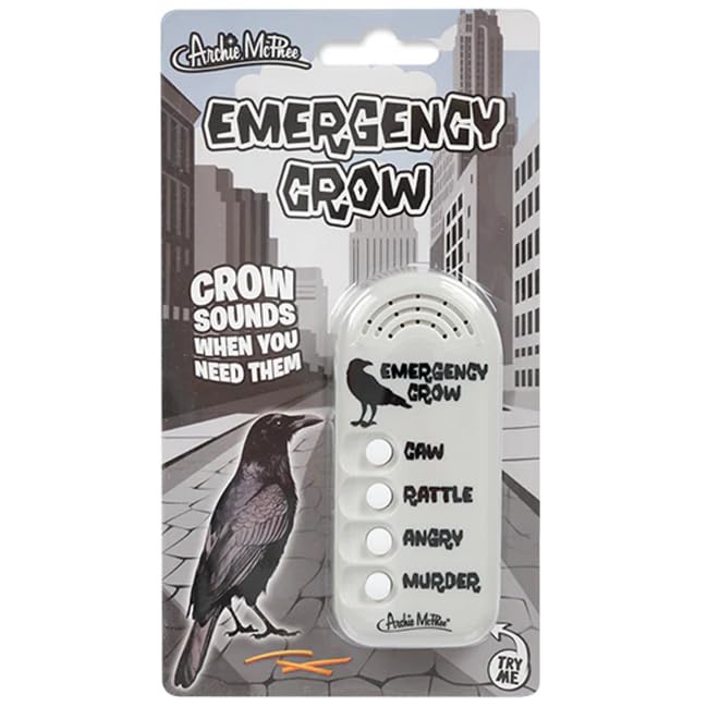 Accoutrements Archie McPhee Crow's Call: Electronic Emergency Crow Noisemaker with 4 Authentic Sounds