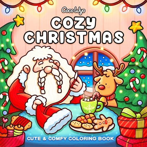 Cozy Christmas: Coloring Book for Adults and Kids (Cozy Spaces Coloring)