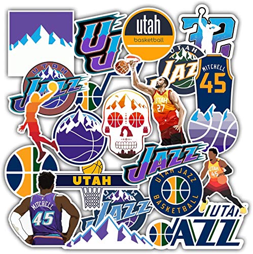 22 PCS Set of Utah Decal Jazz Stickers Pack Utah Vinyl Jazz 2-2.5 inches