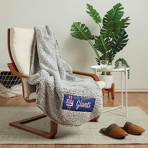 FOCO New York Giants NFL Big Logo Cloud Sherpa Blanket