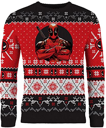 Max Effort Ugly Christmas Sweater for Men and Women Superhero Gift (XL, Extra Large) Multicolored