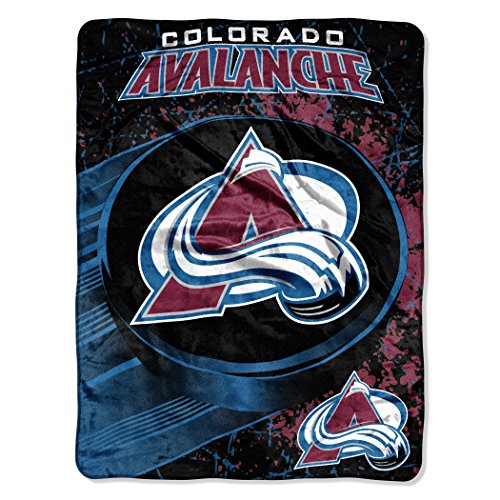 Northwest NHL Colorado Avalanche Unisex-Adult Micro Raschel Throw Blanket, 46' x 60', Ice Dash