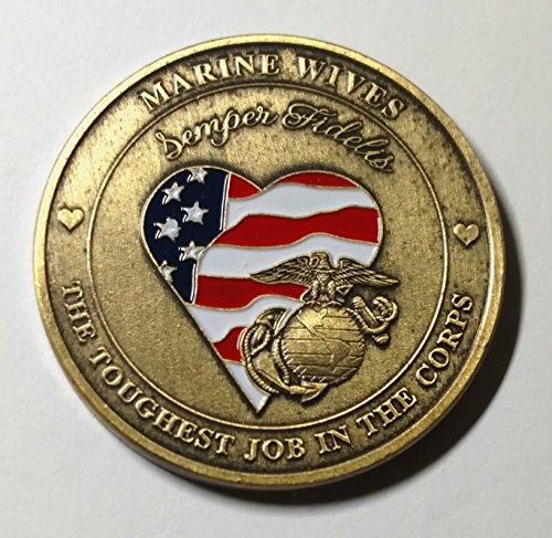 Marine Corps Wife Toughest Job In The Corps Colorized Challenge Art Coin