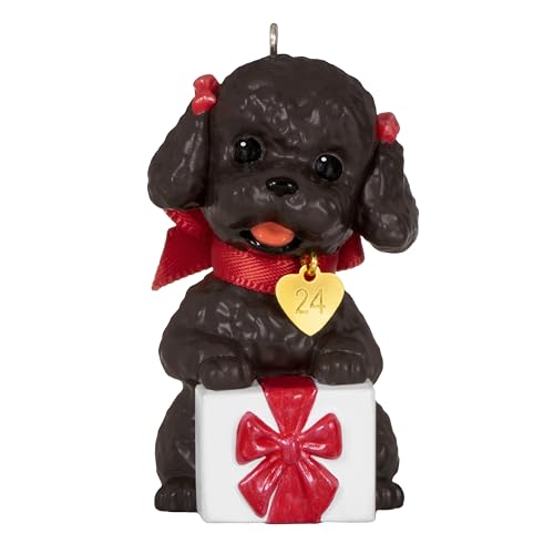 Hallmark Keepsake Christmas Ornament 2024, Puppy Love Poodle 2024, Gifts for Animal Lovers